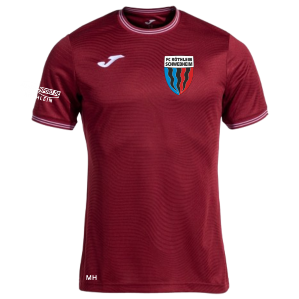 Trikot Bordeaux mit Logo und Initialen