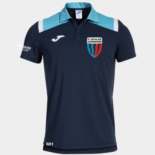 Polo Shirt Marine mit Logo und Initialen